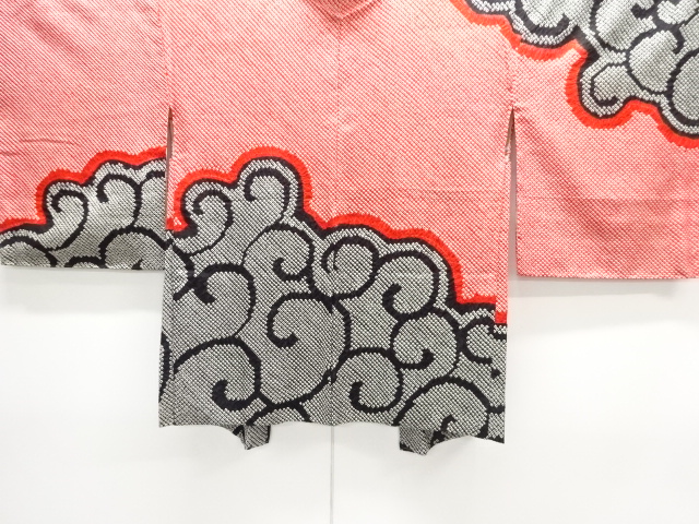 未使用品　仕立て上がり　きぬたや謹製　本総絞り　唐草模様絵羽織